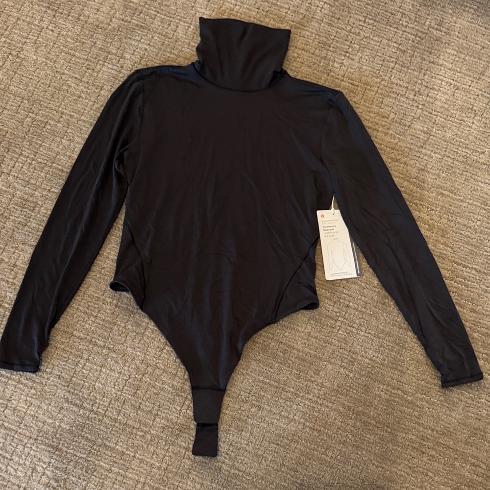 Lululemon Nulu Black Turtleneck Bodysuit